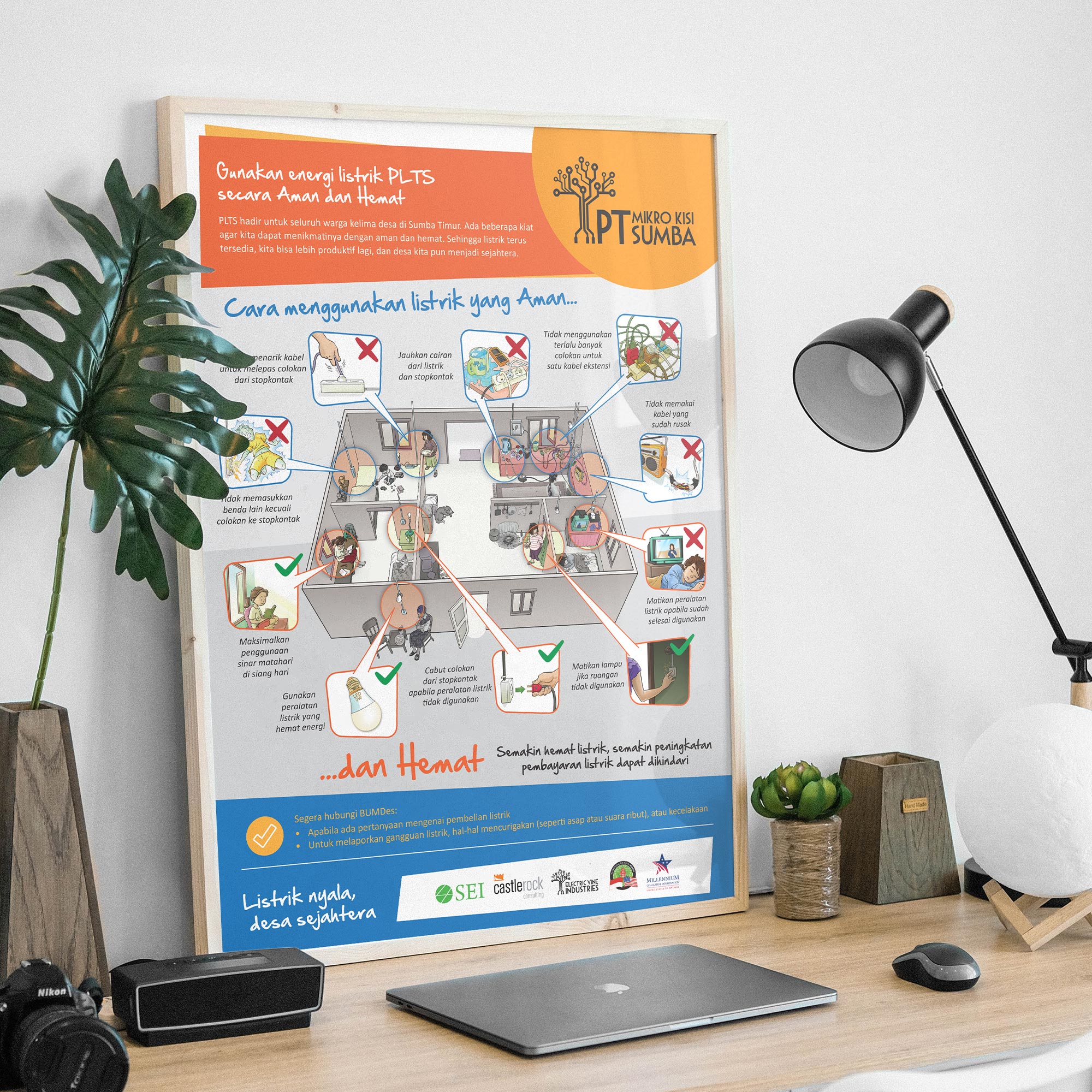 Poster is quite informative and useful as an office electricity usage policy.