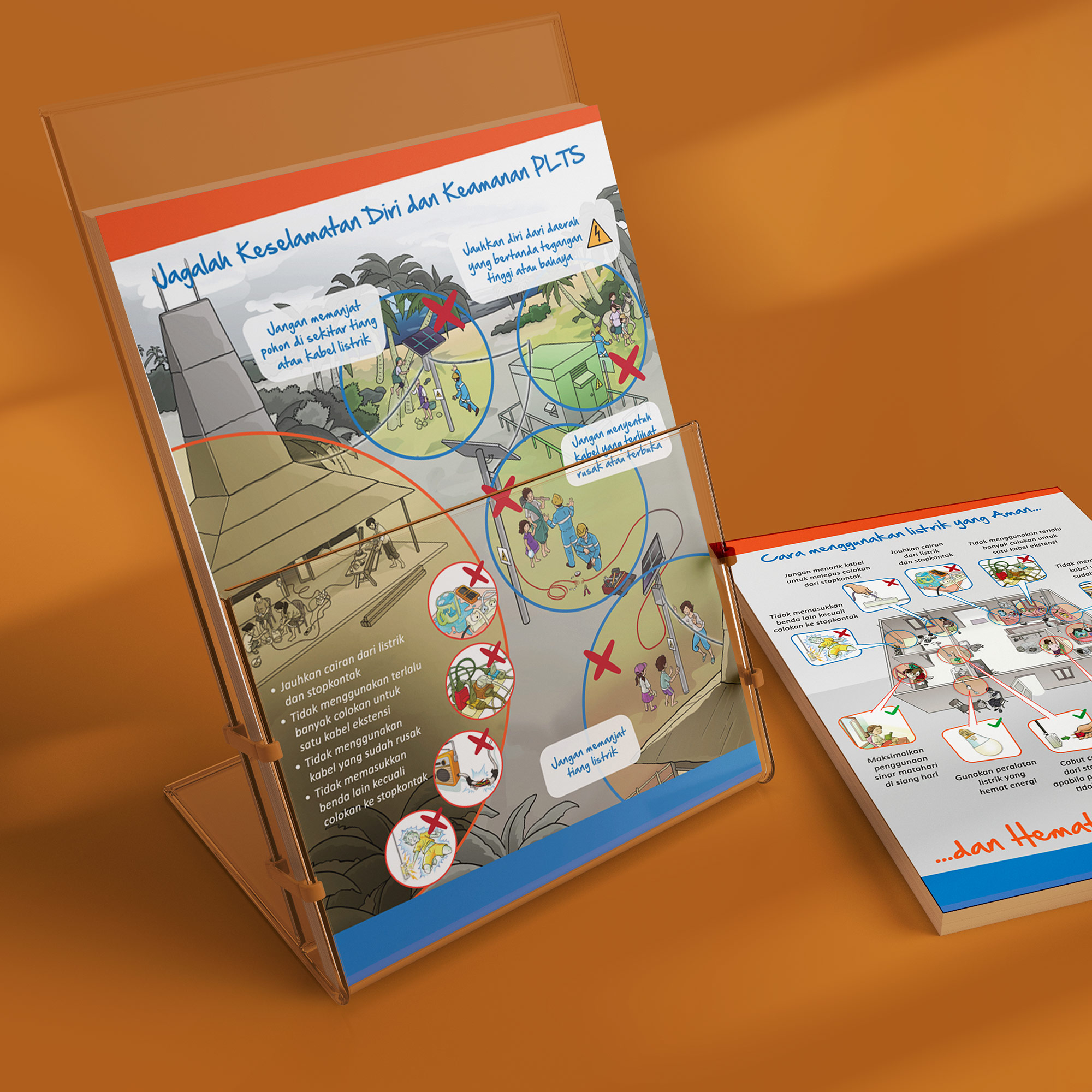 Brochure manual guide as a support communication tool in socialization and workshops.